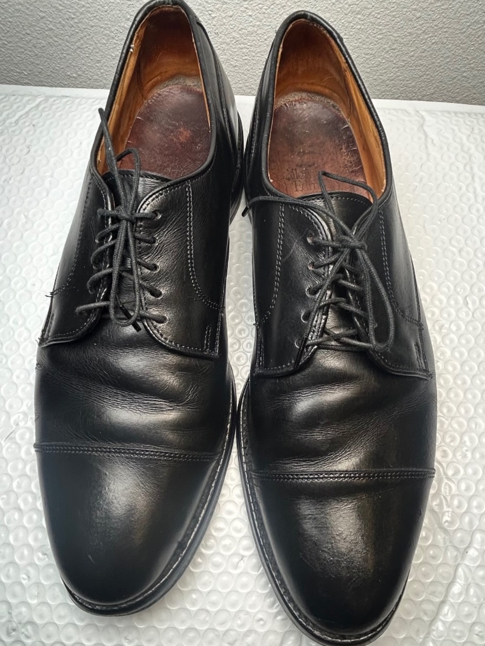 Allen Edmonds Cap Toe Dress Shoes Men's Size 12B Black Leather Oxford Classic